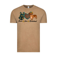 Vintage Coffee peace love dachshund Vintage Tee - RanaPortraitStore