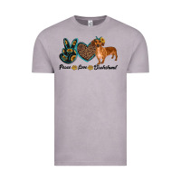 Peace Love Dachshund Vintage Tee | Teevron