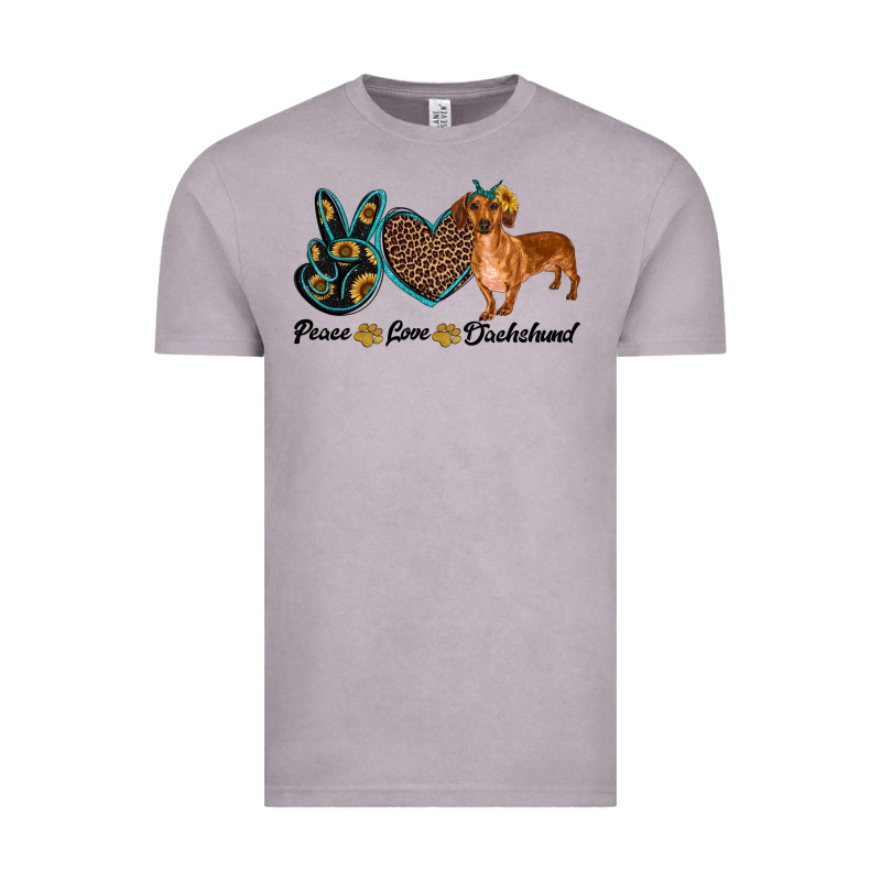Peace Love Dachshund Vintage Tee by RanaPortraitStore | Teevron