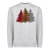 Heather Grey christmas trees Heavyweight Sweatshirt - BarkalooDesign