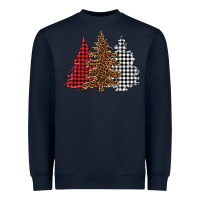 Navy christmas trees Heavyweight Sweatshirt - BarkalooDesign
