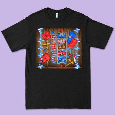 American Nurse Premium Tee Designed By Tumblerdesignbyshophia