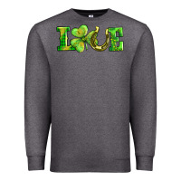 Charcoal Heather love with horseshoe Premium Sweatshirt - AdoDesignShop