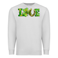 Dove Grey love with horseshoe Premium Sweatshirt - AdoDesignShop