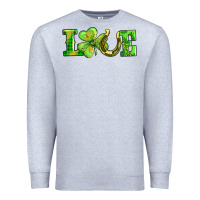 Heather Grey love with horseshoe Premium Sweatshirt - AdoDesignShop