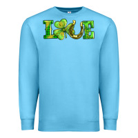 Ocean Blue love with horseshoe Premium Sweatshirt - AdoDesignShop