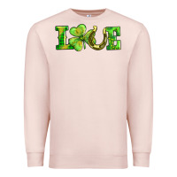Pale Pink love with horseshoe Premium Sweatshirt - AdoDesignShop