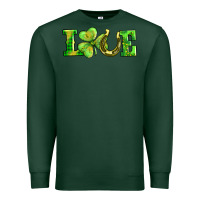 Sports Green love with horseshoe Premium Sweatshirt - AdoDesignShop