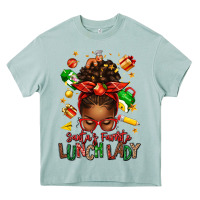 Arona santas favorite lunch lady afro messy bun Heavy Core Tee - texasbilliewilder