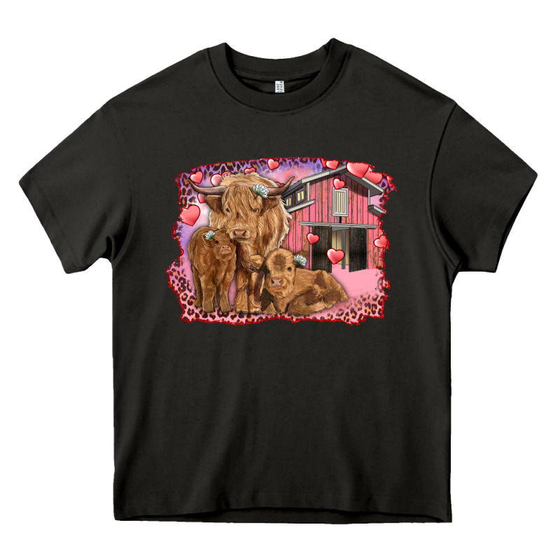Valentines Day Mama Cow And Baby Cows Heavy Core Tee by RanaPortraitStore | Teevron