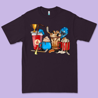 Hockey Coffee Cup Premium Tee Designed By Howdyjamesfarm