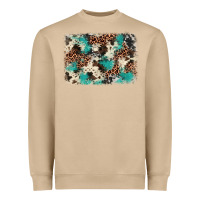 Mushroom turquoise glitter cowhide background Heavyweight Sweatshirt - BarkalooDesign