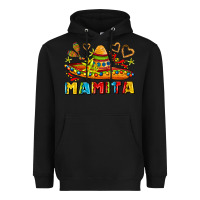 Black mamita and sombrero with lime flowers Heavyweight Hoodie - AdoDesignShop