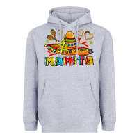 Heather Grey mamita and sombrero with lime flowers Heavyweight Hoodie - AdoDesignShop
