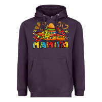 Plum mamita and sombrero with lime flowers Heavyweight Hoodie - AdoDesignShop