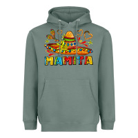 Sage mamita and sombrero with lime flowers Heavyweight Hoodie - AdoDesignShop