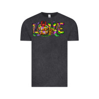 Vintage Black mardi gras love Vintage Tee - OliviaCreatesArt