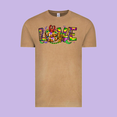 Mardi Gras Love Vintage Tee Designed By Oliviacreatesart