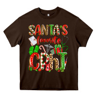 Chocolate Brown santa's favorite cpht Heavy Core Tee - texasbilliewilder