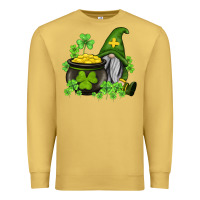 Antique Gold st patricks gnome and pot of gold Premium Sweatshirt - AdoDesignShop
