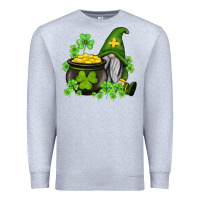 Heather Grey st patricks gnome and pot of gold Premium Sweatshirt - AdoDesignShop