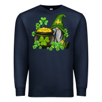 Navy st patricks gnome and pot of gold Premium Sweatshirt - AdoDesignShop