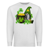 Oatmeal Heather st patricks gnome and pot of gold Premium Sweatshirt - AdoDesignShop