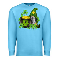 Ocean Blue st patricks gnome and pot of gold Premium Sweatshirt - AdoDesignShop