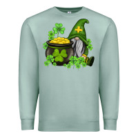 Seafoam st patricks gnome and pot of gold Premium Sweatshirt - AdoDesignShop