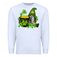 White st patricks gnome and pot of gold Premium Sweatshirt - AdoDesignShop