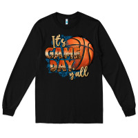 Black it's game day y'all basketball Long Sleeve Tee - FaDigitalArtStudio
