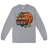Heather Grey it's game day y'all basketball Long Sleeve Tee - FaDigitalArtStudio