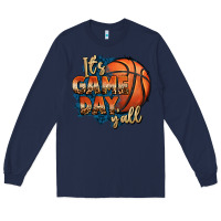 Navy it's game day y'all basketball Long Sleeve Tee - FaDigitalArtStudio