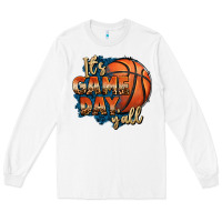 White it's game day y'all basketball Long Sleeve Tee - FaDigitalArtStudio
