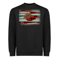 Black leopard serape background Heavyweight Sweatshirt - BarkalooDesign