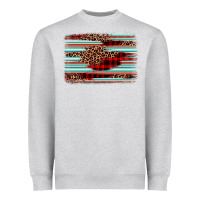 Heather Grey leopard serape background Heavyweight Sweatshirt - BarkalooDesign