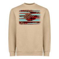 Mushroom leopard serape background Heavyweight Sweatshirt - BarkalooDesign