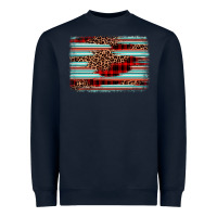 Navy leopard serape background Heavyweight Sweatshirt - BarkalooDesign