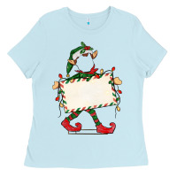 Baby Blue customize christmas elf Ladies Tee - CowGirlArtShop