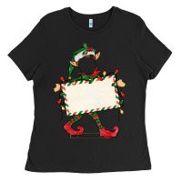 Black customize christmas elf Ladies Tee - CowGirlArtShop