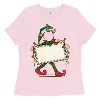 Bubblegum Pink customize christmas elf Ladies Tee - CowGirlArtShop