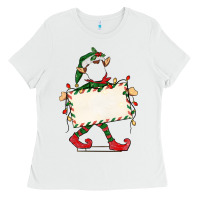 White customize christmas elf Ladies Tee - CowGirlArtShop