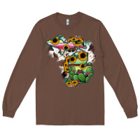 Chestnut Cowhide Michigan map Long Sleeve Tee - RanaPortraitStore