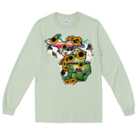 Matcha Cowhide Michigan map Long Sleeve Tee - RanaPortraitStore
