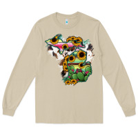 Mushroom Cowhide Michigan map Long Sleeve Tee - RanaPortraitStore