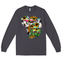 Smoke Cowhide Michigan map Long Sleeve Tee - RanaPortraitStore