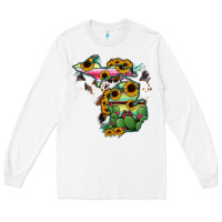 White Cowhide Michigan map Long Sleeve Tee - RanaPortraitStore