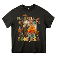 Asphalt Flannels boots and bonfires Heavy Core Tee - NancyCooperArtShop