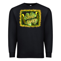 Black just lucky Premium Sweatshirt - AdoDesignShop