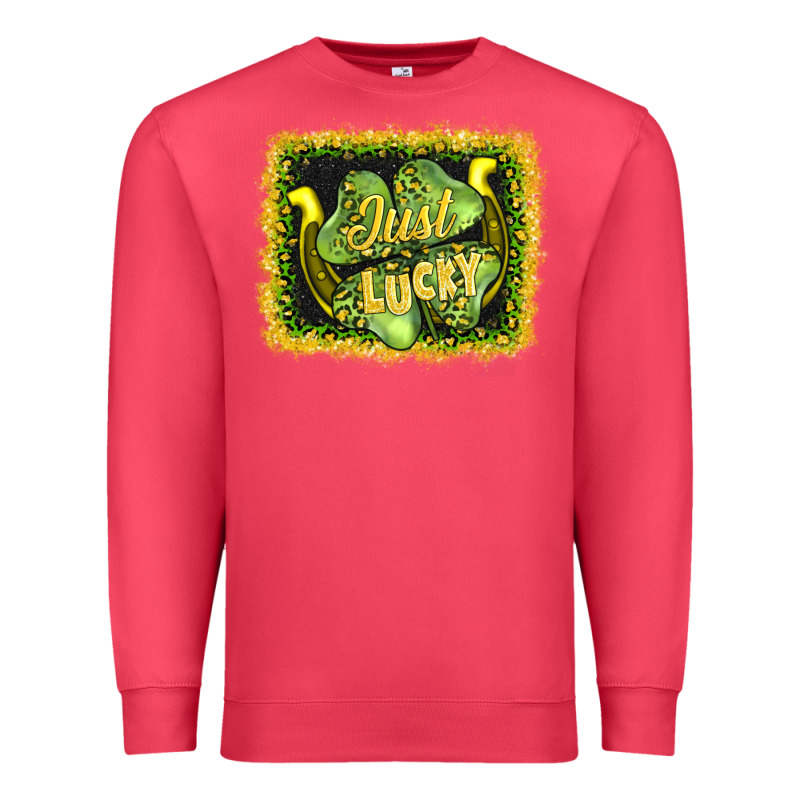 Just Lucky Premium Sweatshirt by AdoDesignShop | Teevron